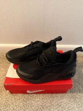 Nike Airmax 270 Kids All-Black Mesh Air Cushion Sneakers